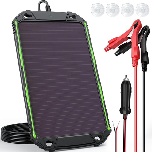 Sun Energise 5W 12V Solar Battery Charger Maintainer PRO, Built-in Smart MPPT Charge Controller, Waterproof 5 Watt 12 Volt Solar Panel Trickle Charging Kits for Car Boat RV Marine Trailer Camper