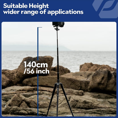 Fotopro Mini Tripod with Ball Head Phone Mount Detachable Selfie Stick Folded only 8.6" Max Load up to 6.6 lbs FY-810 Grey