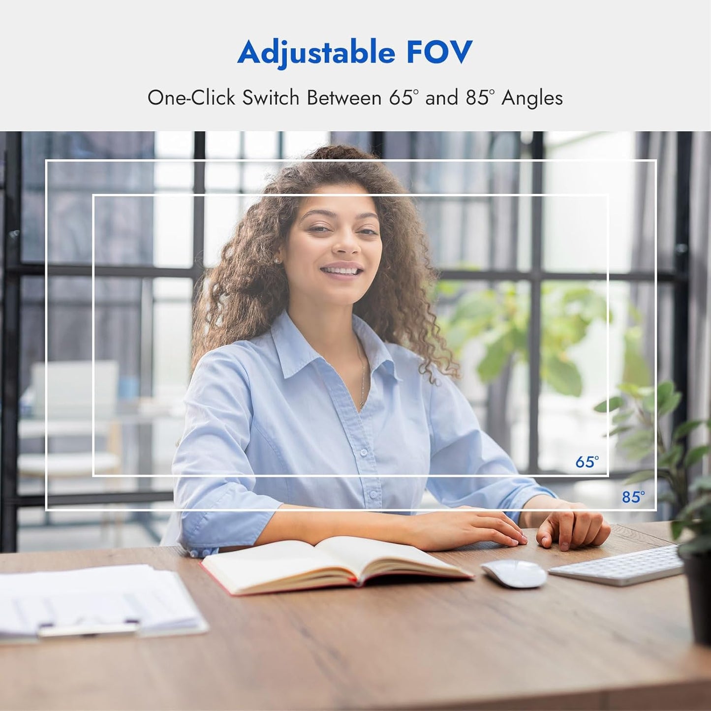 ROCWARE RC28 Webcam with Cardioid & Omnidirectional Microphone | HiFi Mode for Studio-Quality Audio, AI Noise Cancellation & Raw Audio Modes | 1080P 60FPS Web Cam for Streaming/Meetings/Beginners