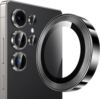 YWXTW [2025 Original Like for Samsung Galaxy S25 Ultra Camera Lens Protector, [Ultra-Thin & 6X Stronger] S25 Ultra Camera Lens Cover, 9H Tempered Glass Upgraded Metal Edging(Titanium Black)