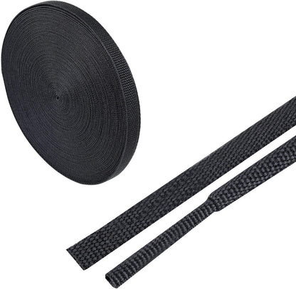 Heat Shrink Wire Loom 2:1 Shrinkable Braided Cable Sleeve 1/4 Inch ID-46ft Abrasion Protection Flexibility Fabric Wiring Harness Cover Sheath