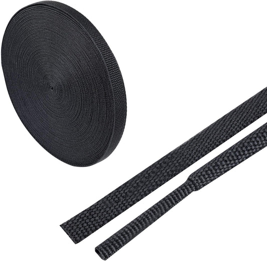 Heat Shrink Wire Loom 2:1 Shrinkable Braided Cable Sleeve 1/4 Inch ID-46ft Abrasion Protection Flexibility Fabric Wiring Harness Cover Sheath