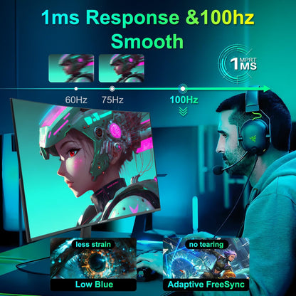 SANSUI Curved Monitor 27 inch 100Hz USB Type-C Computer Monitor with Speakers Built in丨FHD 1080p丨HDR丨110% sRGB丨1500R丨VESA Compatible,for Tablet,Desktop,Laptop and PC Work Gaming