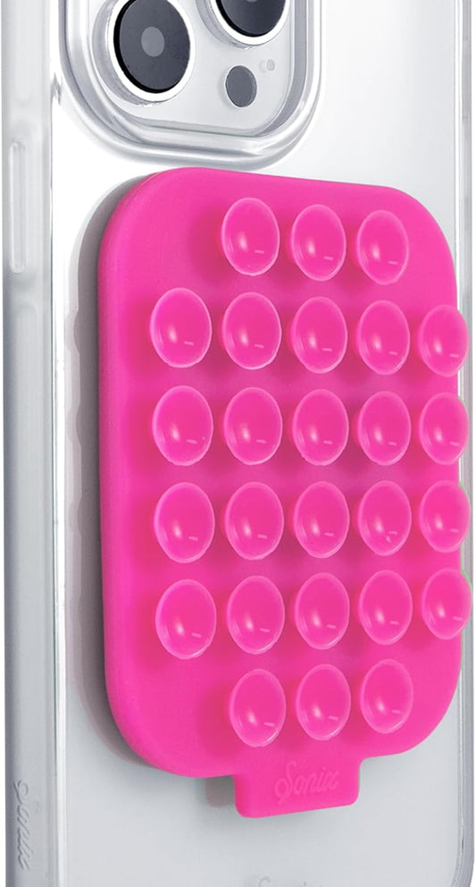 Sonix | Magnetic Silicone Suction Cup Phone Mount for iPhone | Compatible with MagSafe | Bright Fluorescent Pink | Hot Pink