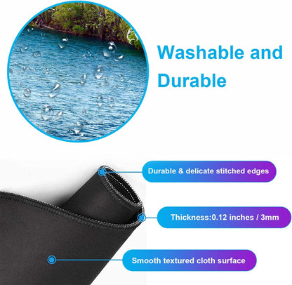 Large Extended Gaming Mouse Pad with Stitched Edges, Non-Slip Waterproof Rubber Base Mouse Pad for Office, Computer, Keyboard, Laptop and Home Desk Pad 35.4 x 15.7 x 0.12 Inch (Sunset Forest)