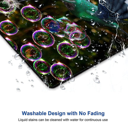 Hokafenle Hummingbird Mouse Mat - Square Waterproof Non-Slip Rubber Base Mouse Pad for Office & Home Laptop