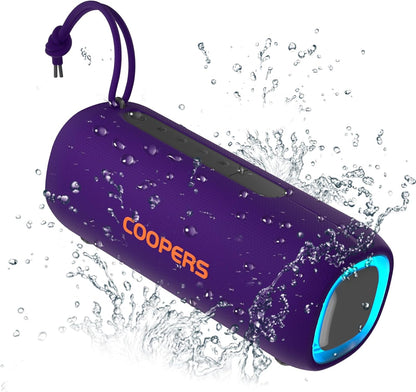 Portable Bluetooth Speaker, Wireless Bluetooth Speaker with Clear Loud Stereo Sound, IPX5 Waterproof Speakers with RGB Lights, BT5.3, Long Playtime, TWS Pairing for Home Outdoor Party Beach Travel