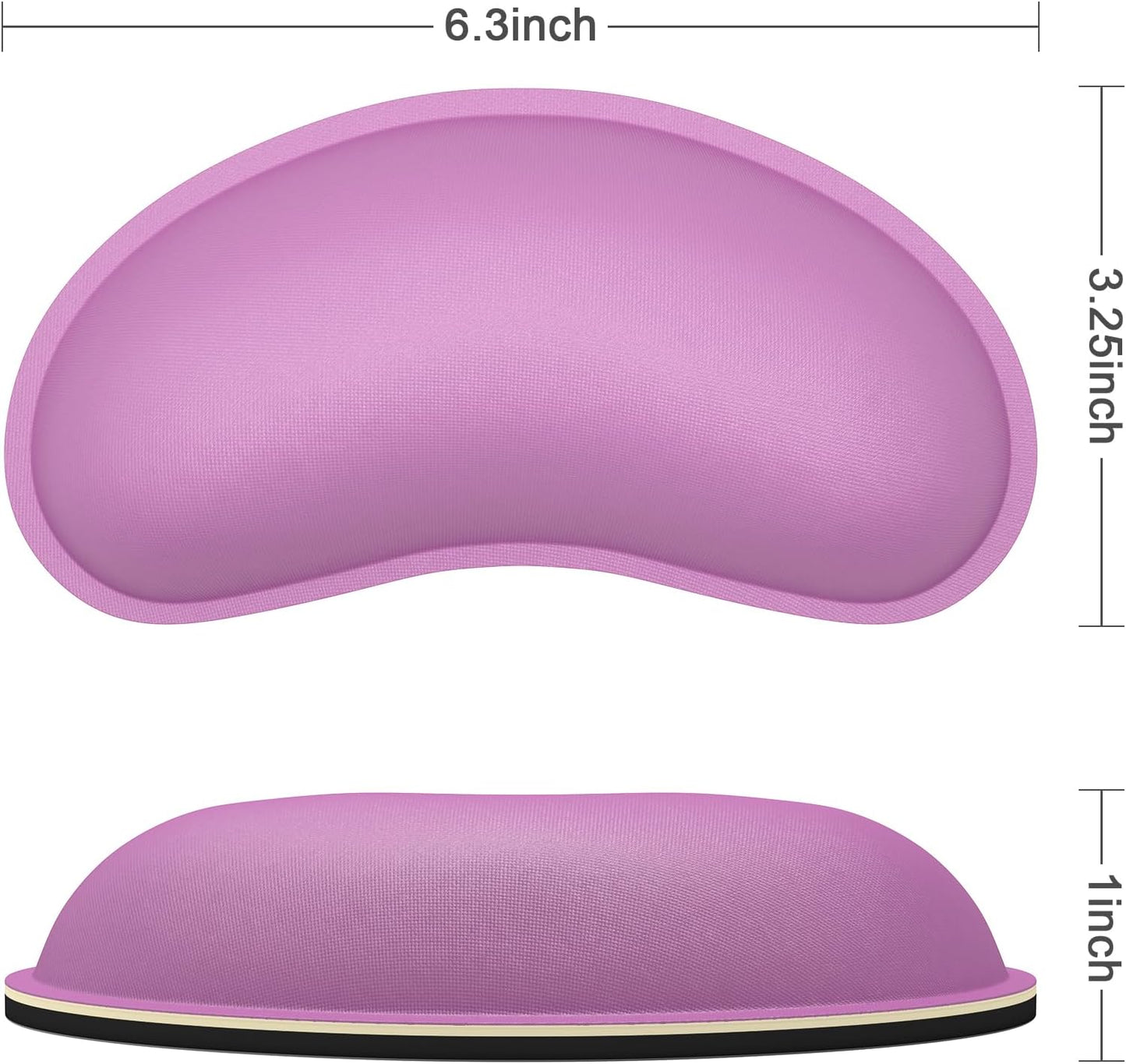 Dapesuom Mouse Wrist Rest, Ergonomic Memory Foam Mouse Wrist for Computer Desk Mats Support, Hand Rest Pad Cushion for Gaming, Office, Laptop, Men, Women, Pain Relief & Easy Typing, Radiant Orchid