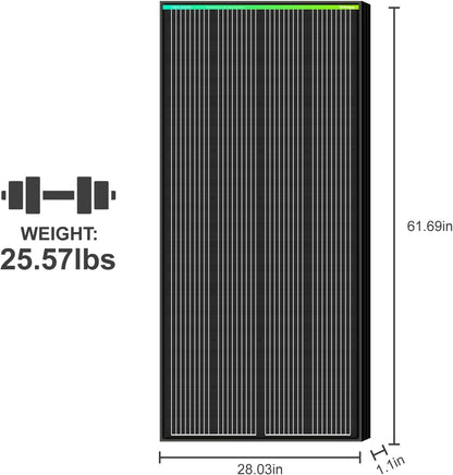 Newpowa PRO 200 Watt 12 Volt Monocrystalline 200W 12V Solar Panel, 9 busbar PV Module, High Efficiency Mono Module RV Marine Boat Off Grid