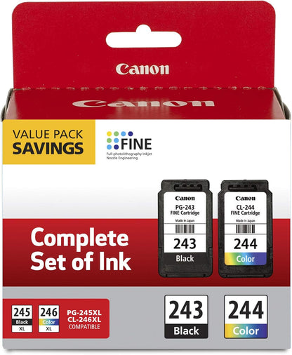 Canon PG-243/ CL-244 Ink Cartridge Multi-Pack | Compatible with Select Pixma Printers