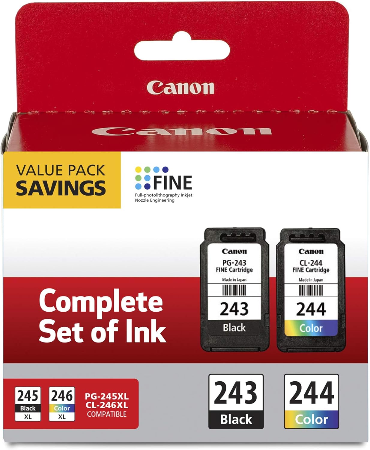Canon PG-243/ CL-244 Ink Multi Pack, Compatible to TR4520, MX492, MG2520, MG2922, TS302 and TS202 & CL-241XL Compatible to MG2120/MG3120/MG4120,MG3222,MG3520,MG3620,MX459,MX472