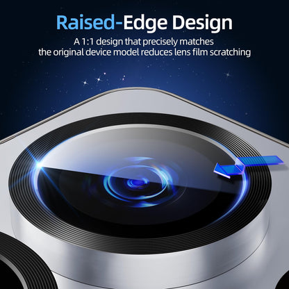 X-it Camera Lens Protector for Samsung S25 Ultra, 9H Tempered Glass, Independent Metal Aluminum Edge Original Protection Design, Suitable for Phone Case, Anti-scratch, Anti-reflective,Blue