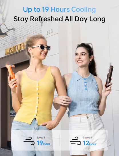 JISULIFE Handheld Mini Fan, 3 IN 1 USB Rechargeable Portable Fan [12-19 Working Hours] with Power Bank, Flashlight, Pocket Design for Travel/Summer/Concerts/Lash, Gifts for Women (Tropical Coral)