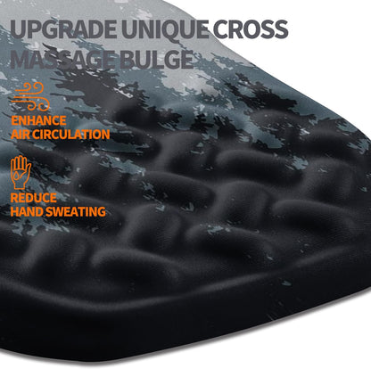 Ergonomic Slope Mouse Pad Wrist Support, Wrist Rest Mousepad for Carpal Tunnel Pain Relief with Massage Bulge and Slow Rebound Memory Foam (12x8 inch, Forest)