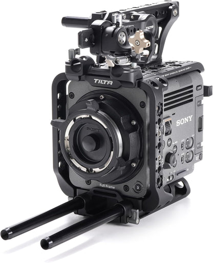 Tilta Camera Cage Compatible with Sony BURANO | Arri Rosettes, 1/4"-20 and 3/8"-16 Threads | w/Top Handle, Left/Right Side Arm, Battery Plate (Full Camera Cage Plus)