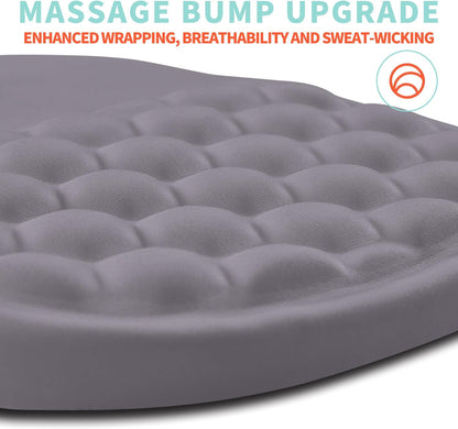 Ergonomic Mouse Pad Wrist Support with Memory Foam Massage Bulge, Carpal Tunnel Pain Relief Mousepad Wrist Rest for Mouse(12x8 inch, Silver Gray Light Purple)