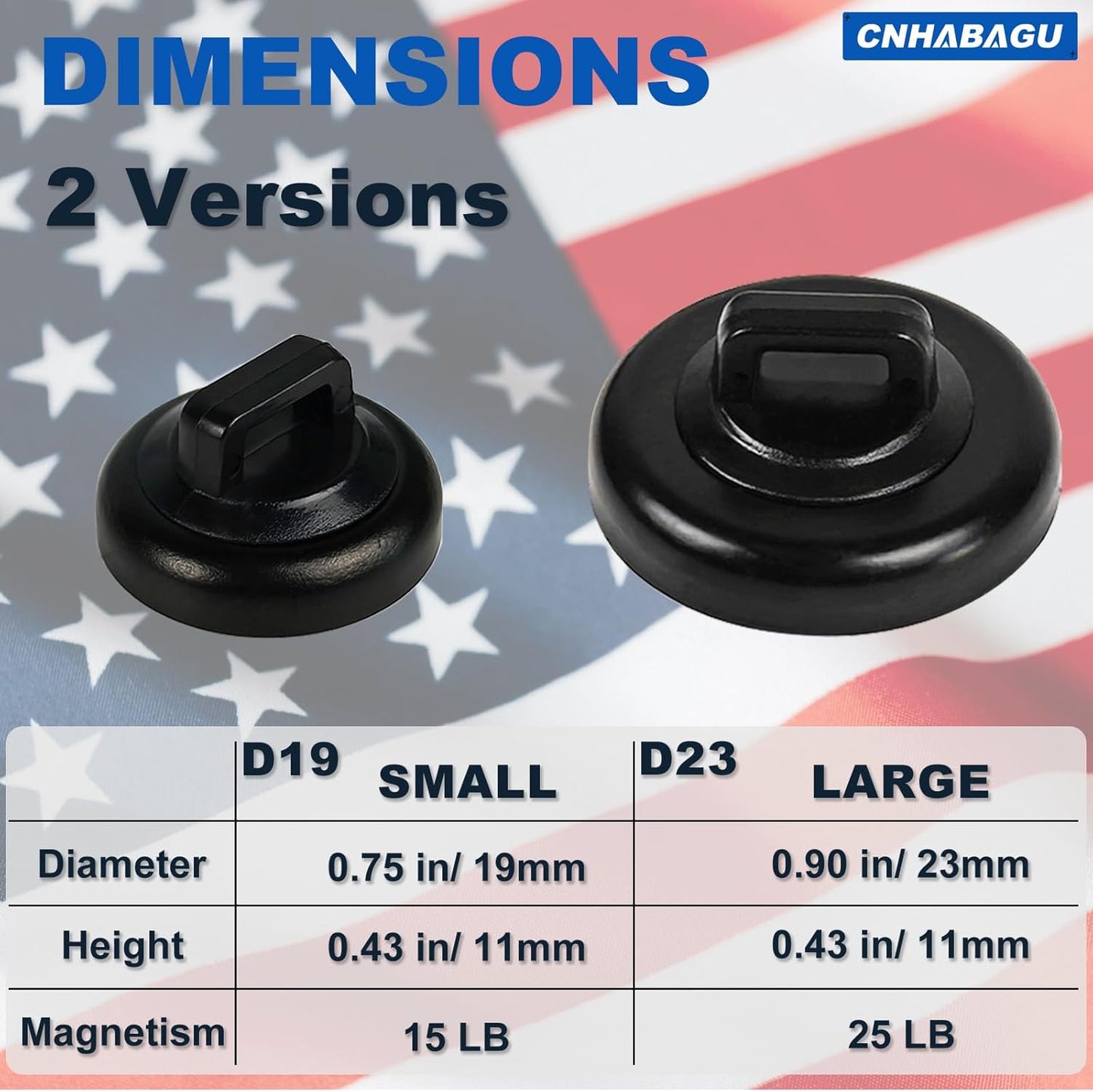 Magnet Zip Tie Mount Base Magnetic Zip Ties Mount Holder Multipurpose Wire Cable Holder Mount Wire Clips Management for Home Office Marine Electrical Wiring (D23 0.9in, 20 Piece)