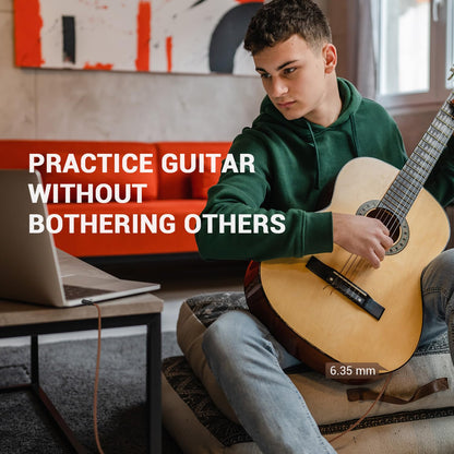 OneOdio 6.35mm to 3.5mm 6.6-9.8FT Stereo Adapter Cable Compatible with AMPs, Electronic Keyboards, Mixers, Guitars and Pro10/Pro30/Pro50 Headphones of OneOdio-Brown