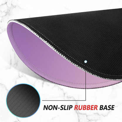 ITNRSIIET Mouse Pad Non-Slip Rubber Base Smooth Surface Stitched Edges Waterproof Durable Compatible with All Mice for Office & Gaming, Desk Accessory, Diameter 8.7 inch, Lilac Gradient