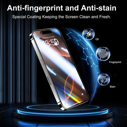 OneFish Privacy Screen Protector for iPhone 15 Pro, Full Edge Coverage 6.1" 15, Bubble Free, Easy Installation, Auto Dust-Elimination, 2 Pack