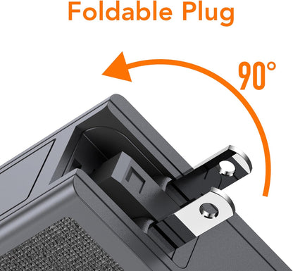 𝐒𝐥𝐢𝐦𝐐 30W USB C GaN Quick Charger PD Mini Type C Wall Fast Charging Block Adapter Foldable Plug Compact Mini GaN Charger for iPhone 13Pro/Max12Mini/iPad Pro/Galaxy/Note 20/Pixel(Upgrade, Grey)