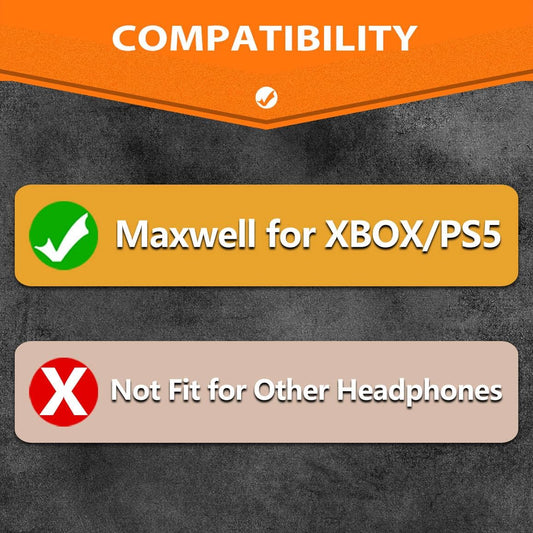 TRANSTEK Replacement Earpads Compatible with Audeze Maxwell Headphones, Maxwell Replacement Ear Cushion, Thickness and Noise Isolation Foam (Cooling Gel Mesh)