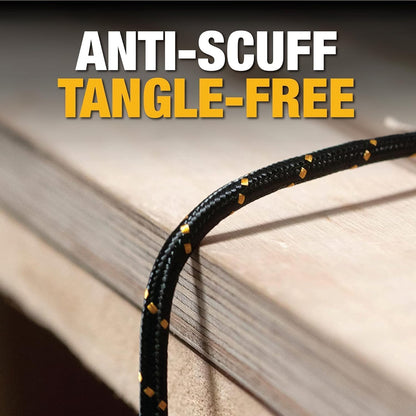 DEWALT Heavy Duty USB to USB C Cable, Jobsite Type C Cable, High Speed USBA to Type-C, Fast Charge USBC Fast Charging Cord for iPhone 16/15 Pro Max, MacBook, iPad, Samsung Galaxy, 10ft (USB2.0, Black)