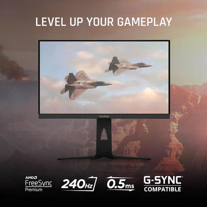 ViewSonic XG2736-2K 27 Inch 1440p IPS Gaming Monitor with 240Hz, 0.5ms FreeSync Premium, NVIDIA G-Sync Compatible, RGB Lighting, Advanced Ergonomics, HDMI, DP and 65W USB-C Inputs