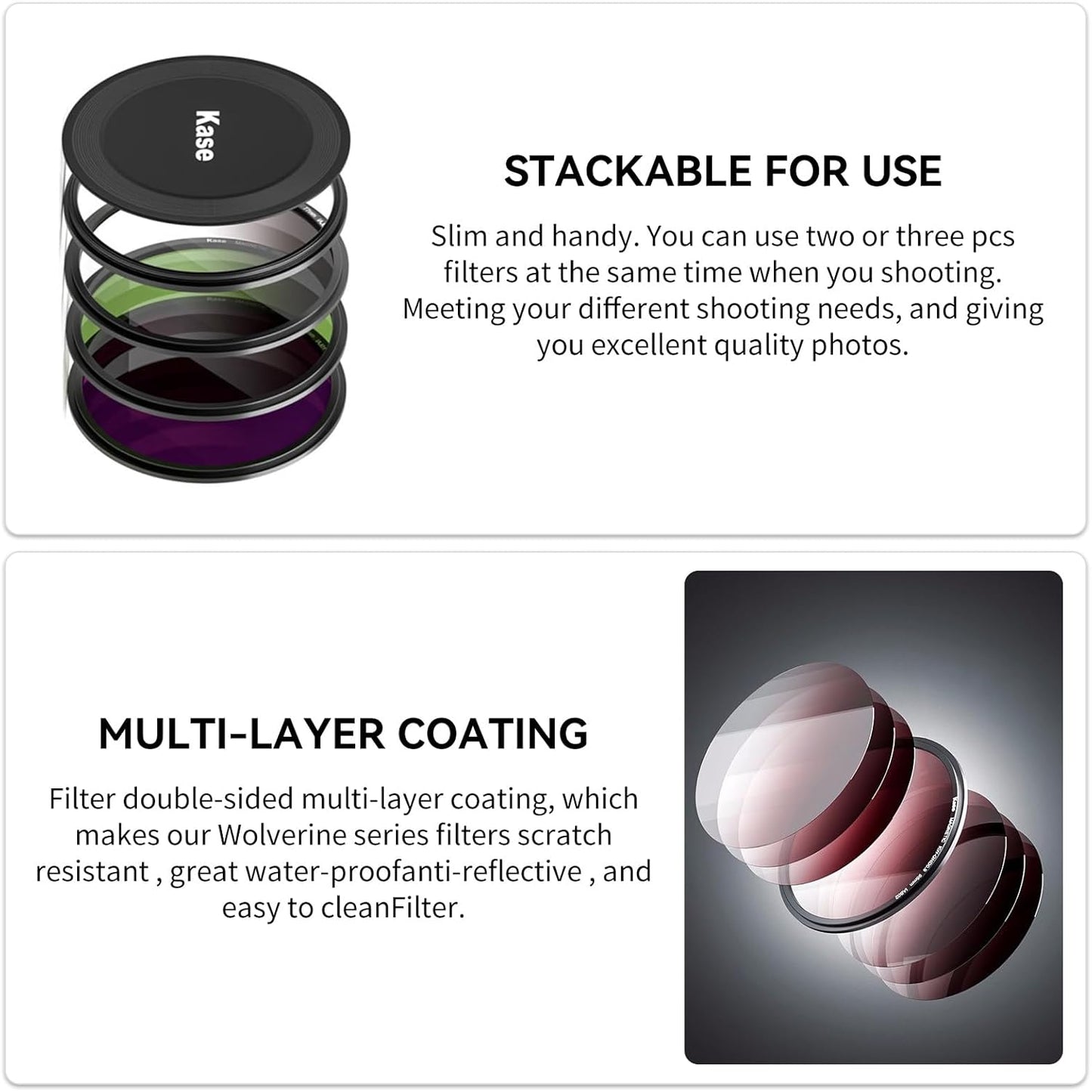 Kase Wolverine 58mm ND100000 16.5 Stop Magnetic Filter Incl Adapter Neutral Density Filters