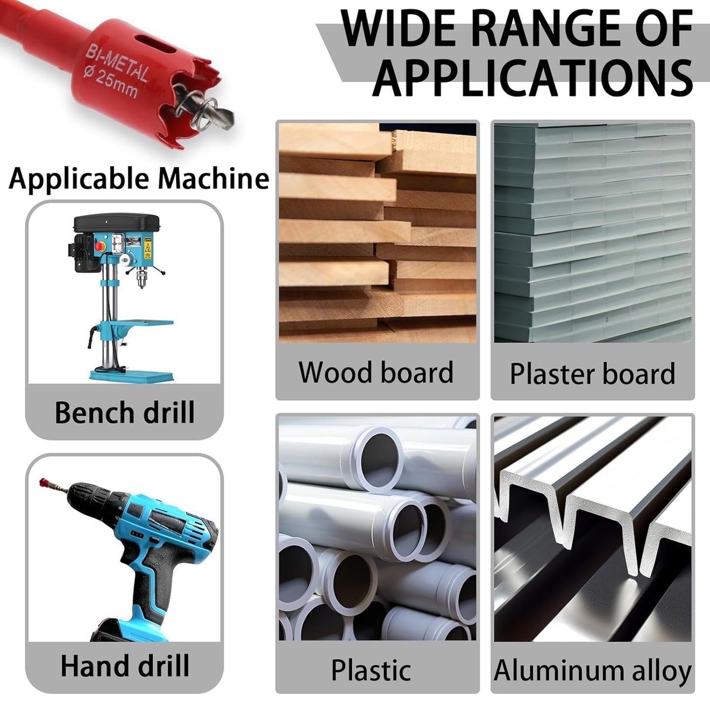 1 Inch（25mm) Desk Grommet, 13 Pieces Wire Grommet, Desk Hole Cover for Cables with Hole Saw,Plastic Cable Cord Wire Hole Cover for Desk, Table,Cabinet,Countertop and Other Furniture(Black)