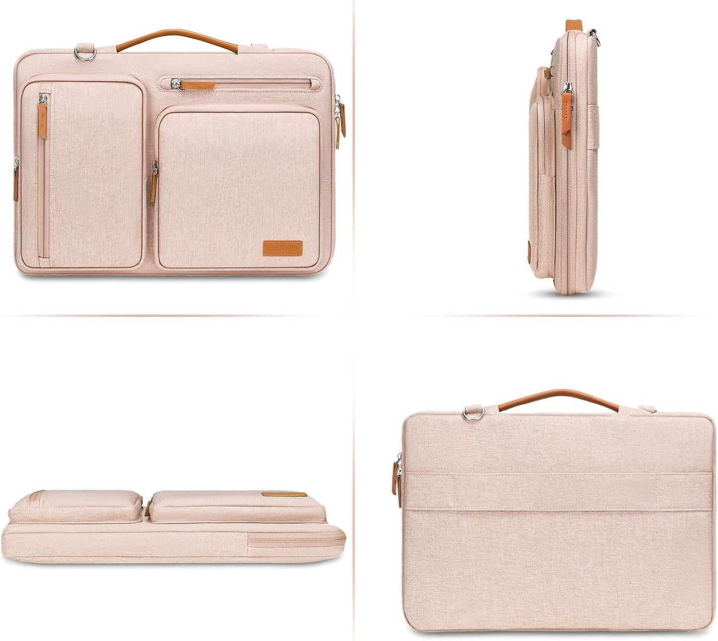 MOSISO 360 Protective Laptop Shoulder Bag,13 inch Computer Bags Compatible with MacBook Air M4 M3 M2 M1 2025-2018/Pro 13 2025-2016,Side Open Messenger Bag with 4 Zipper Pockets, Khaki