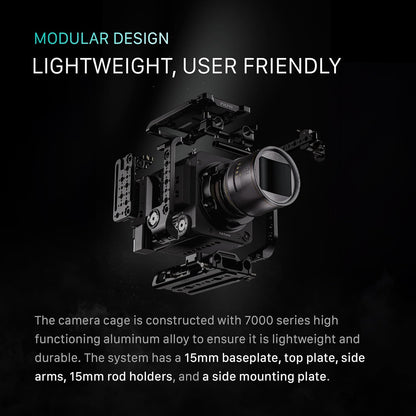 Tilta Camera Cage Compatible with Sony BURANO | Arri Rosettes, 1/4"-20 and 3/8"-16 Threads | w/Top Handle, Left/Right Side Arm, Battery Plate (Full Camera Cage Plus)