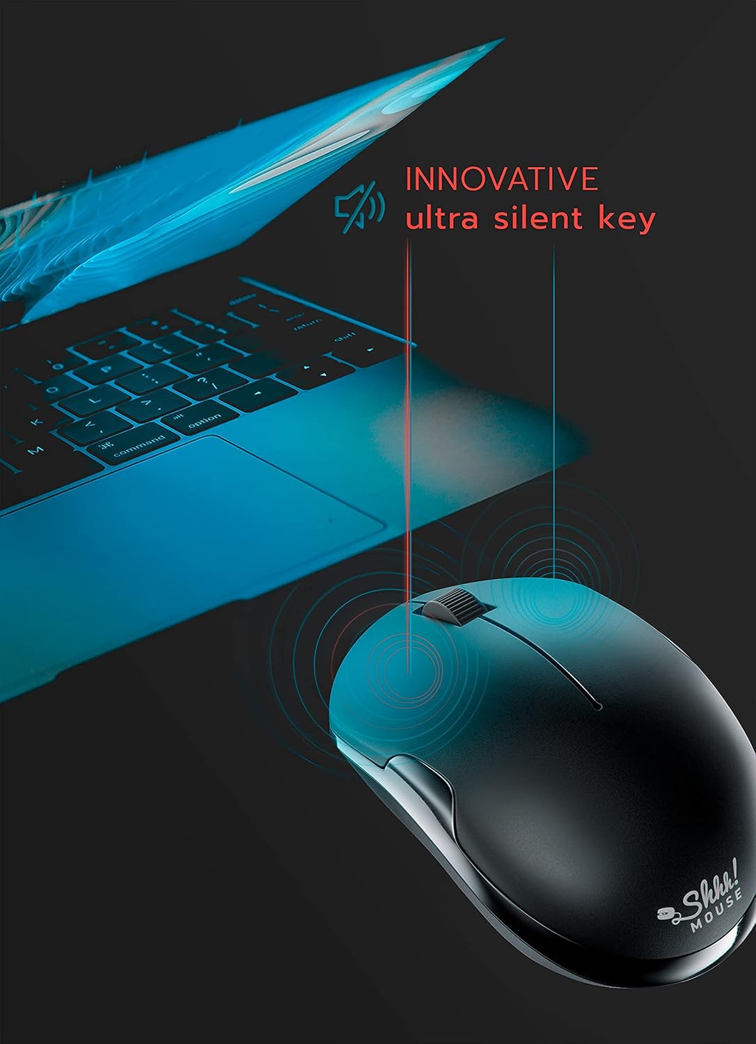 – Wireless Silent Optical Mouse with USB Receiver and Batteries – Cordless, Portable, Quiet Click Mouse for PC, Laptop, Chromebook, Computer