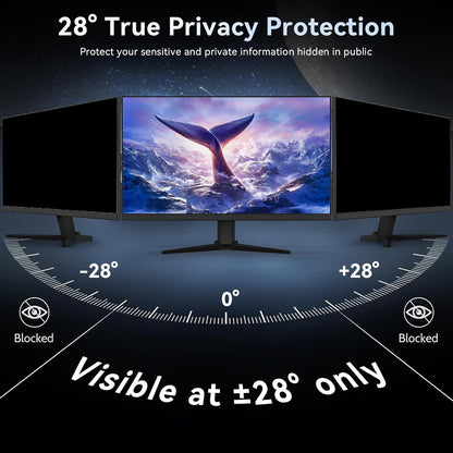 [2-Pack] 34 Inch Computer Privacy Screen Filter for 21:9 Widescreen Monitor, Removable Eye Protection Anti Glare Blue Light Filter Privacy Shield, Anti Spy Screen Protector Film 34 in