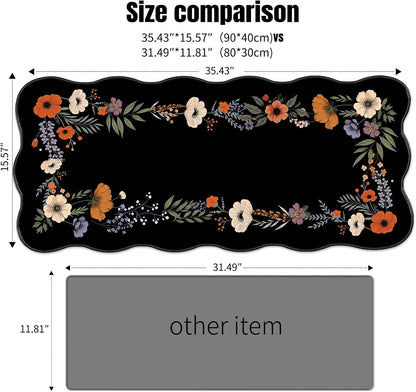 Galdas Gaming Mouse Pad XXL XL Large Long Extended Big Mousepad Non-Slip Rubber Keyboard Mouse Pad with Stitched Edges for Laptop Home Office (35.43x15.75x0.08 Inch)