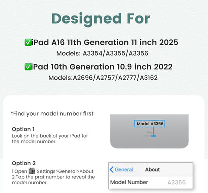 BLUTLOTUS for iPad 11th A16 10th Generation Case with Keyboard - 7 Colors Backlit Wireless Detachable Folio Keyboard Cover with Pencil Holder for iPad 11 inch A16 2025 10th Gen 10.9 Inch 2022 (Teal)