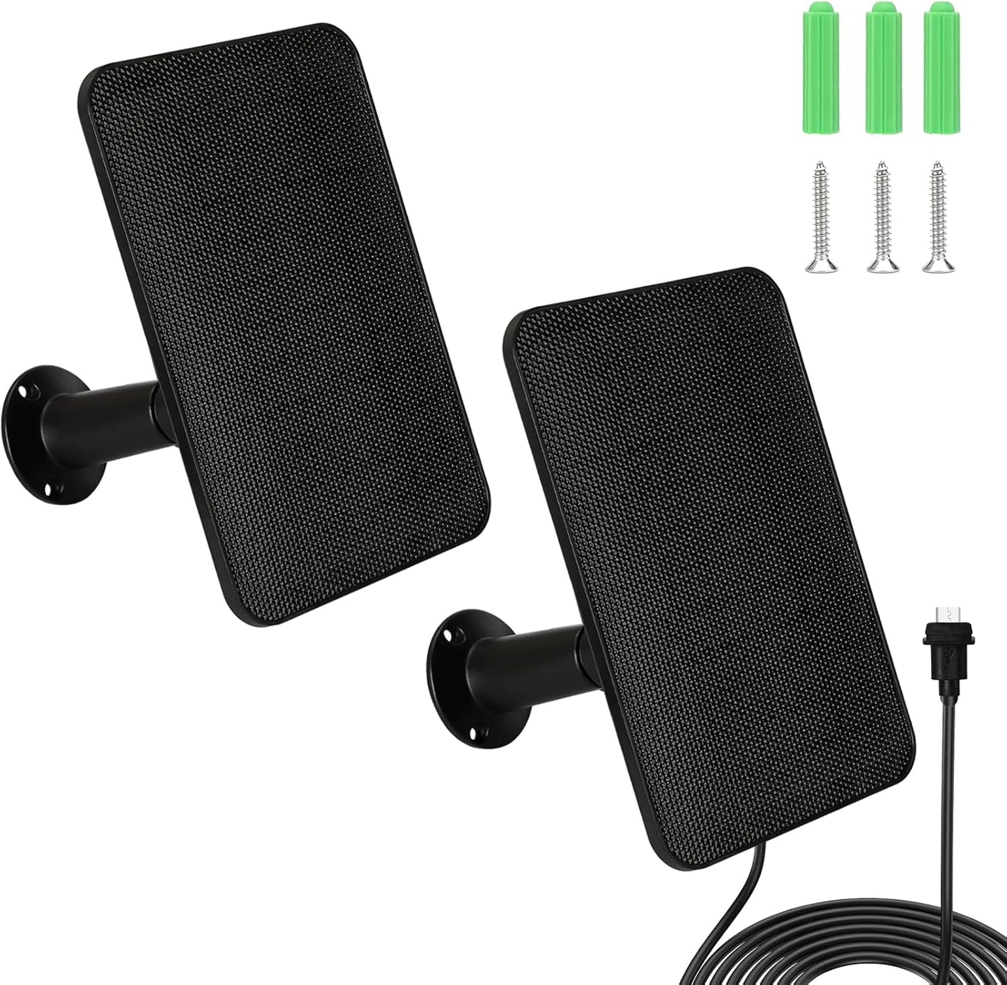 6W Solar Panel Charger for Blink Outdoor/Outdoor(3rd Gen)/XT XT2 Camera Solar Panel with 13.1ft Waterproof Charging Cable, Waterproof Rubber Plug, 360°Adjustable (for Blink 3-2PC)