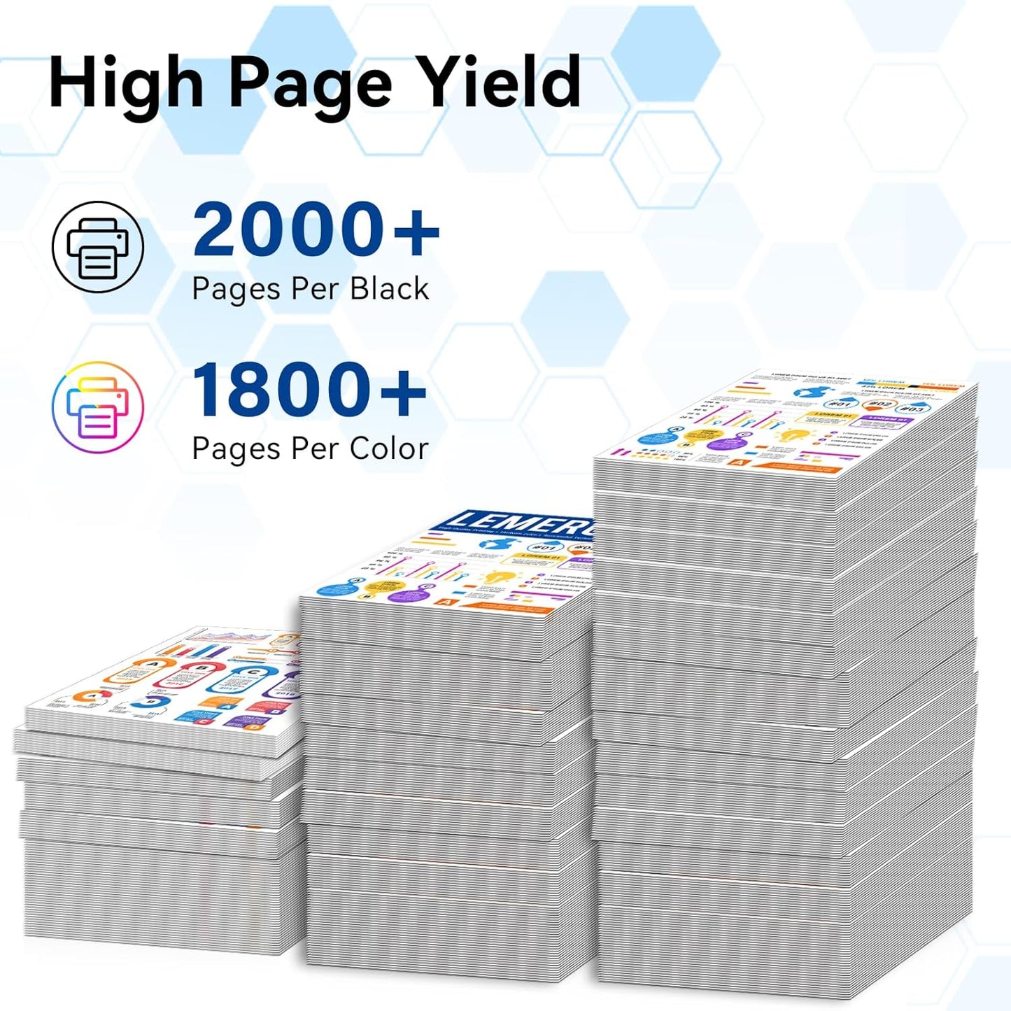 LEMERO 210A Compatible Toner Cartridges Replacement for HP 210A 210X Toner Cartridges Set for HP Color Pro 4201dn 4201dw MFP 4301dw 4301fdn 4301fdw Printer 4 Pack (with Chip for HP210A)