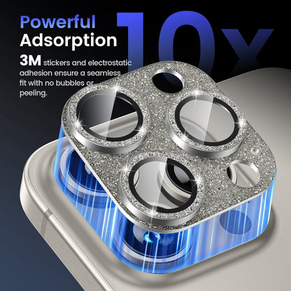 Tensea for iPhone 16 Pro/iPhone 16 Pro Max/iPhone 15 Pro/iPhone 15 Pro Max Camera Lens Protector, Metal Aluminum Alloy Tempered Glass Cover Camera Screen Protector Accessories, Case Friendly