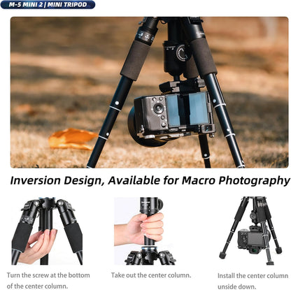 Fotopro Mini Tripod Portable Desktop Aluminum Small Camera Tripod with 360 Ball Head 20 Inch Compact Tabletop Tripod for DSLR Camera Video Camcorder Travel with Carrying Bag Load up to 11lbs/5kg