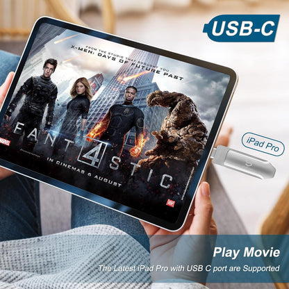 JSL JDTDC Apple MFi Certified 256GB Photo-Storage-Stick-For-iPhone-16-Flash-Drive External-Backup-Storage-iPhone-USB-Drive iPad Lightning USB C Photo-Stick Android Thumb-Drive-for-iPhone-Memory-Stick