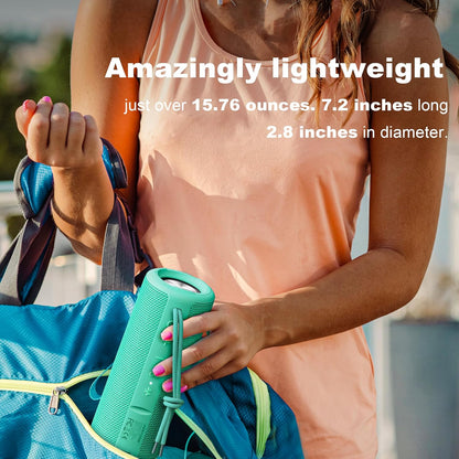 MIATONE Boombox Portable Bluetooth Speaker Gifts for Her Him Women Men - Green