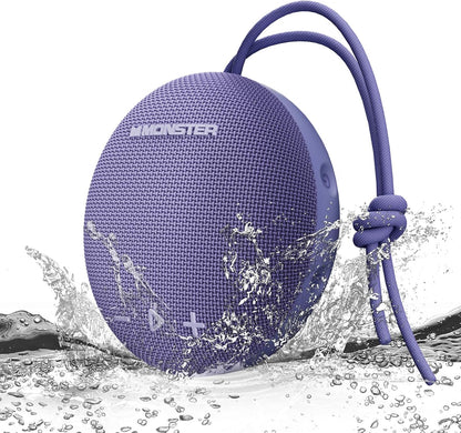 Monster Bluetooth Speaker, IPX8 Shower Speaker Waterproof, Bluetooth 5.4 with Loud HD Sound and Robust Bass, Extra Long Playtime Punchy, for Home, Beaches Portable Wireless Outdoor Speakers