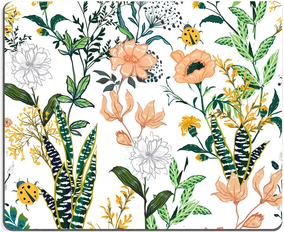 Mouse Pad, Beautiful Floral Mouse Pad, Personalized Waterproof Mousepad Rectangle Customized Mouse Pads with Designs Non-Slip Rubber Smooth MousePads for Computer Laptop