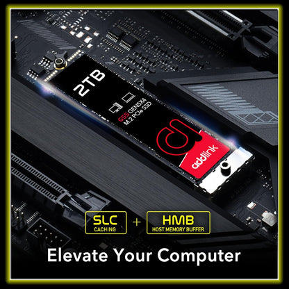 Addlink G55 2TB PCIe 5.0 Gen5 NVMe M.2 SSD- Up to 10,300 MB/s - PC Gaming Upgrade, Photography, Video Editing & Design - Internal Solid State Drive (ad2TBG55M2P)