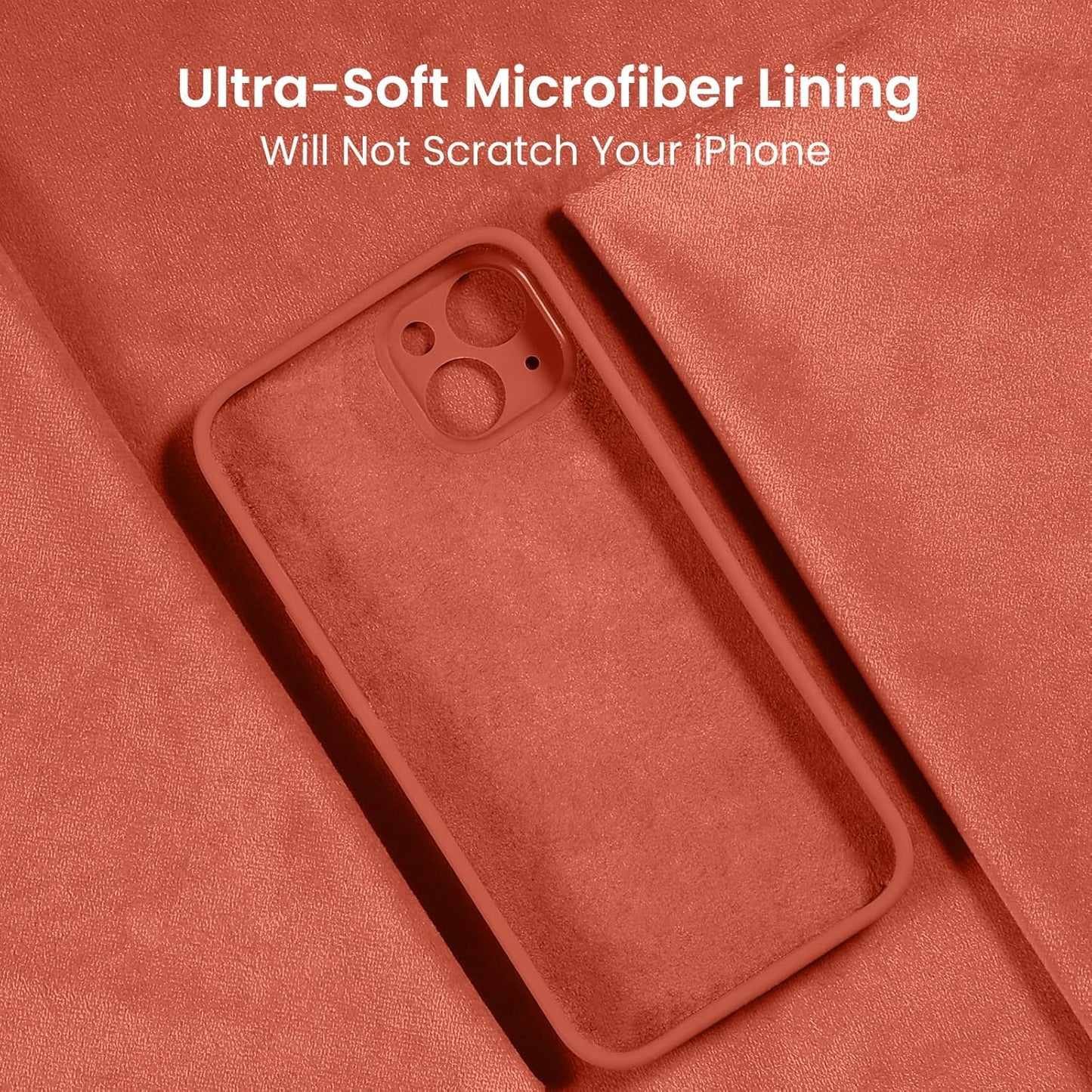 FireNova Designed for iPhone 15 Case, Silicone Upgraded [Camera Protection] Phone Case with [2 Screen Protectors], Soft Anti-Scratch Microfiber Lining Inside, 6.1 inch, Pink Pomelo