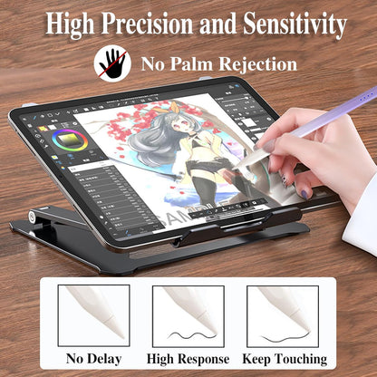 Acitve Stylus Pens for Touch Screens, iPad Pencil with 4 POM Tips Magnetic Stylus Pen for iPad/Pro/Air/Mini/iPhone/Samsung/Huawei/Lenovo/iOS/Android and Other Smartphone Devices - Purple