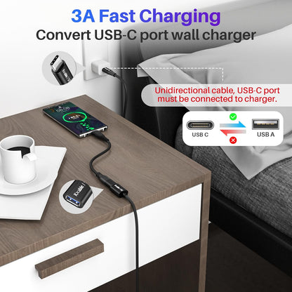 USB C to USB Female Cable 3FT, Type-C Male to USB A 3.1 Female OTG Cable, 5Gbps Data Transfer, Compatible with MacBook Pro/Air, iPhone 16 Pro Max/16 Plus/16/15 Series, Galaxy S24/S23/S22/S21 and More