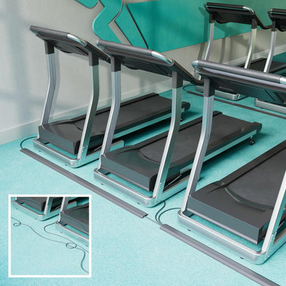 D-Line 6ft Floor Cord Cover, Made in USA Linkable Cable Protector, Hide Extension Cords, Protect Cords, Prevent Cable Trips, Cord Hider, Heavy Duty - Cord Cavity = 1.18" (W) x 0.39" (H) - Black