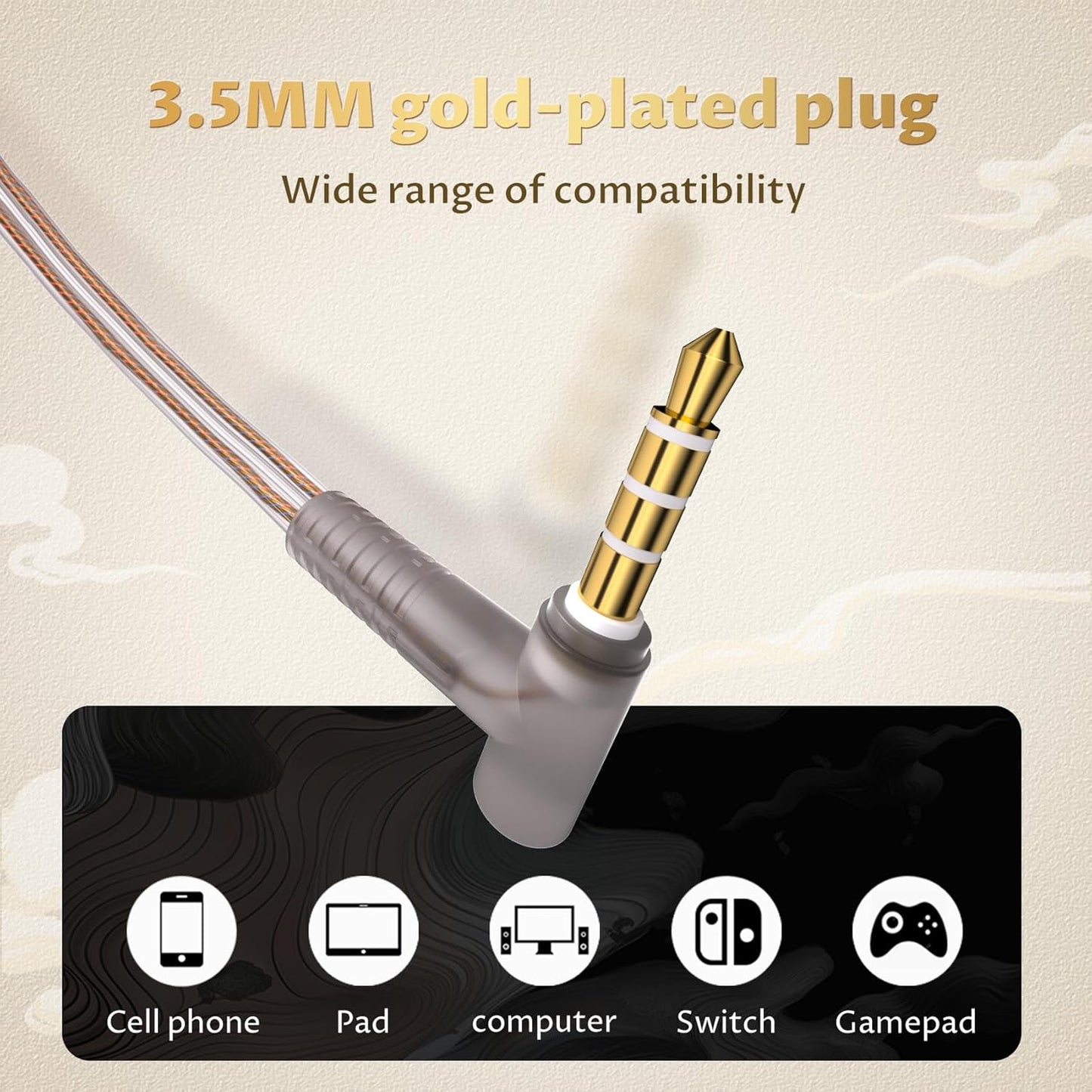 KBEAR K01 Bass IEMS Earphones for Gaming, HIFI Clear Sound in Ear Monitor Headphones Ear buds Wired with 1DD Noise Cancelling for Computer Laptop School, 3 Years Warranty (Without Mic, Blue-Purple)